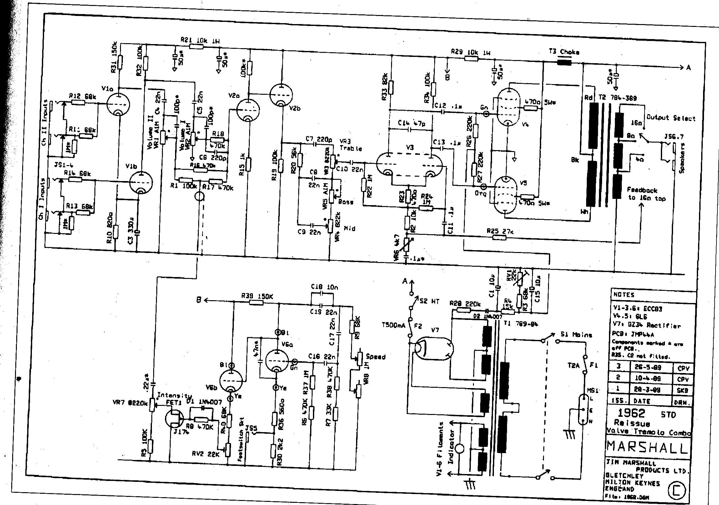 62 Bluesbreaker Reissue Schematic