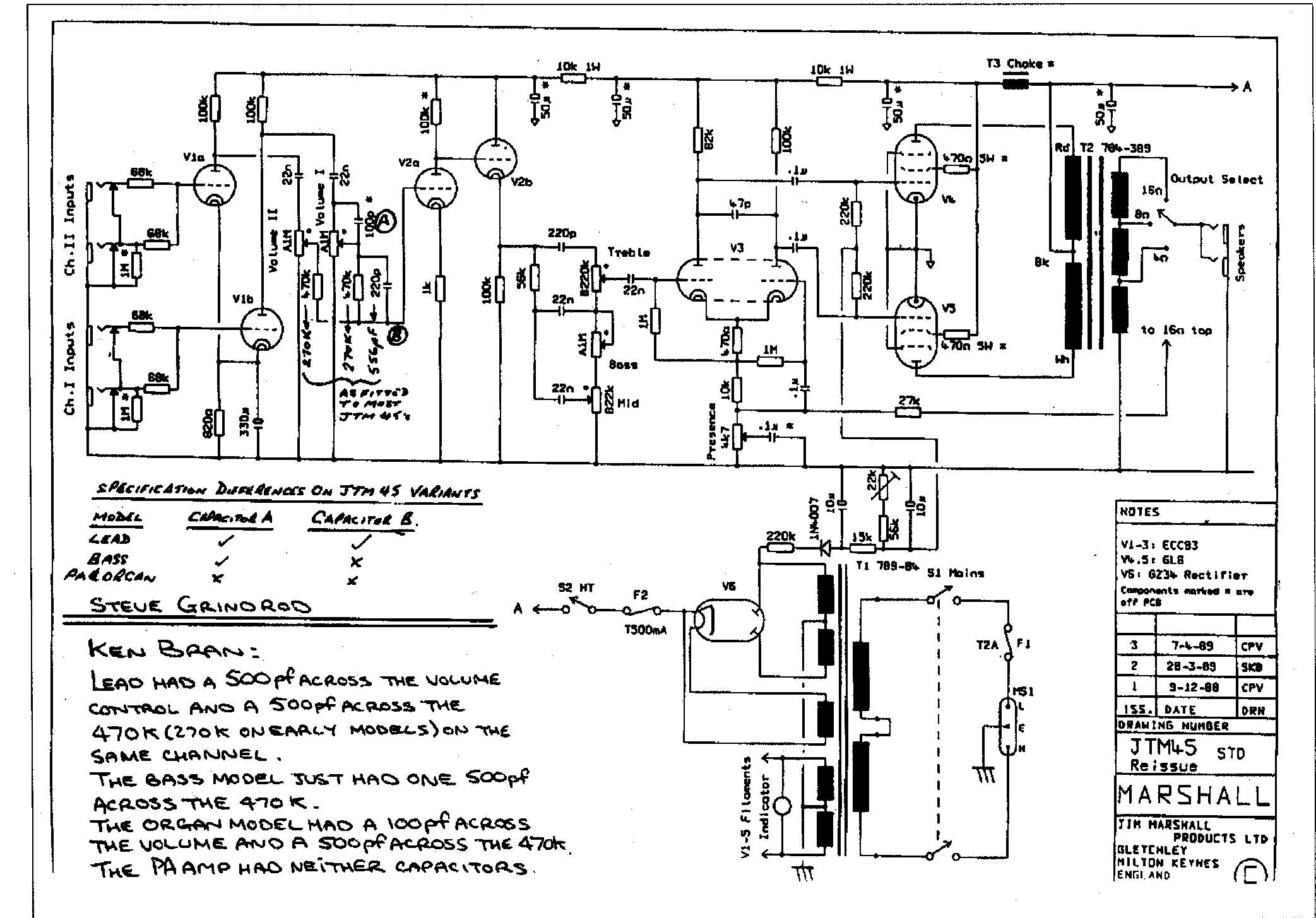 JTM-45 Reissue Schematic